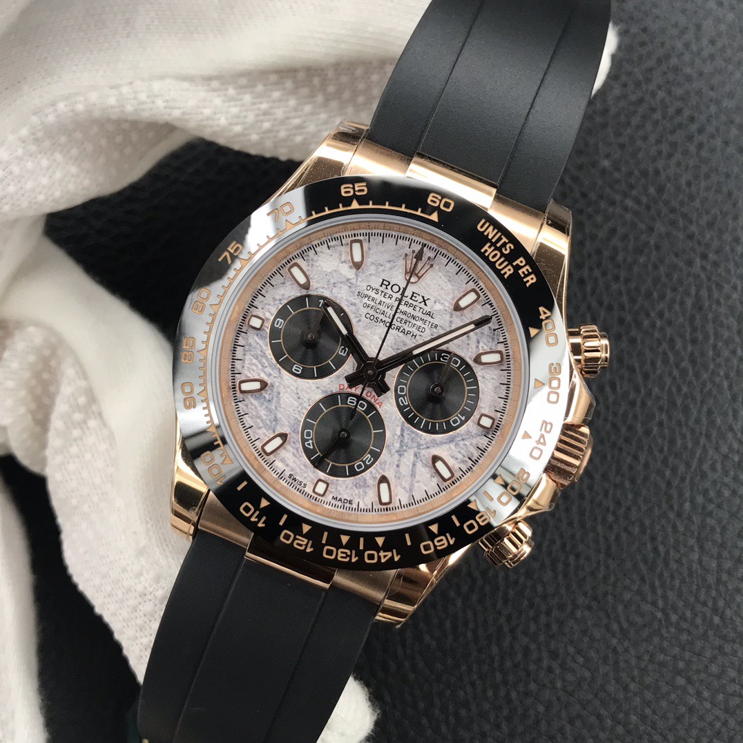 ROLEXロレックス デイトナ メテオライト グレープレート40mm机械表m116519 ローズゴールド