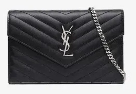 Saint Laurent なし☆YSL モノグラム エンベロープ チェーンウォレット