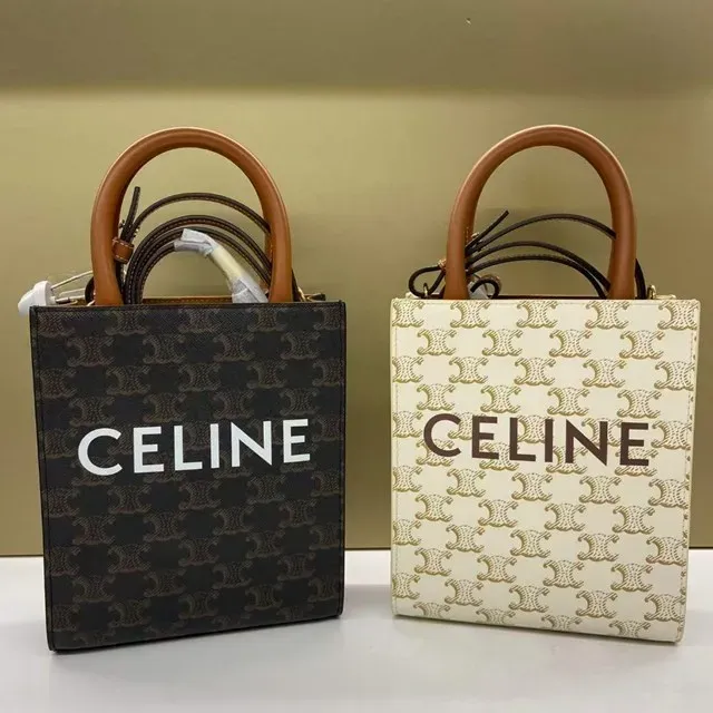 CELINE ミニ バーティカル カバ CELINEプリント