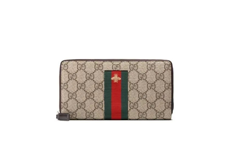 GUCCI(グッチ) ウェブ GGスプリーム キャンバス ジップアラウンドウォレット