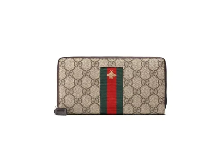 GUCCI(グッチ) ウェブ GGスプリーム キャンバス ジップアラウンドウォレット