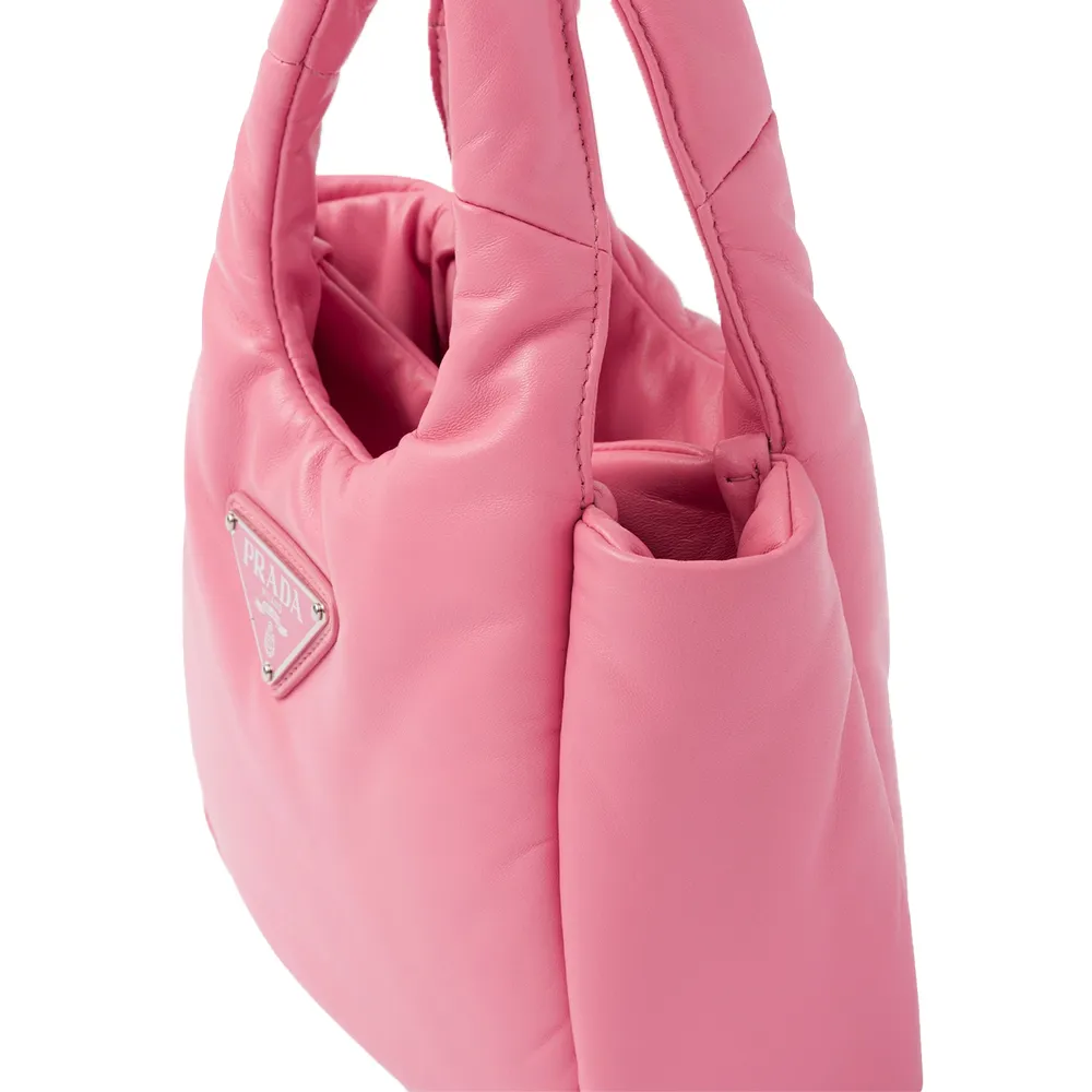 PRADA(プラダ) プラダ ソフト パデッドナッパレザー ミニハンドバッグ ピンク