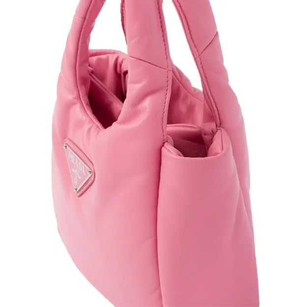 PRADA(プラダ) プラダ ソフト パデッドナッパレザー ミニハンドバッグ ピンク