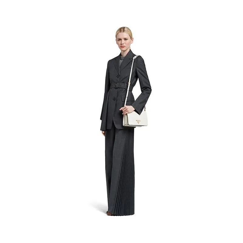 PRADA(プラダ) レザー ショルダーバッグ ホワイト