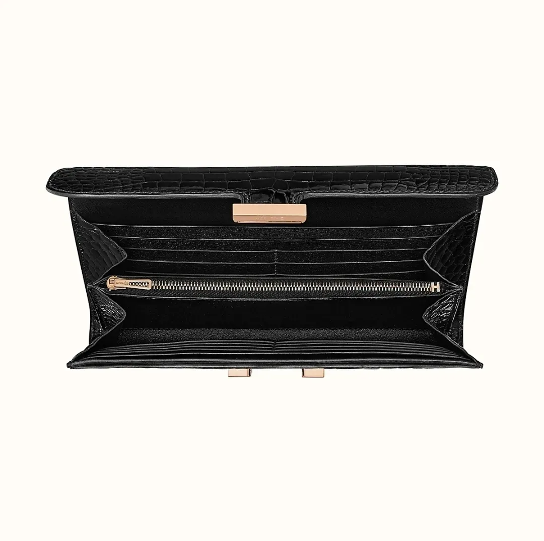 【HERMES】Constance long wallet アリゲーター ノワー