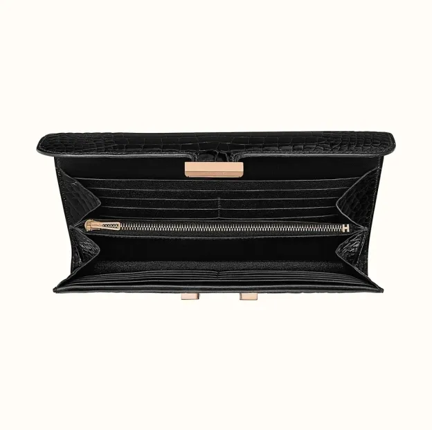 【HERMES】Constance long wallet アリゲーター ノワー
