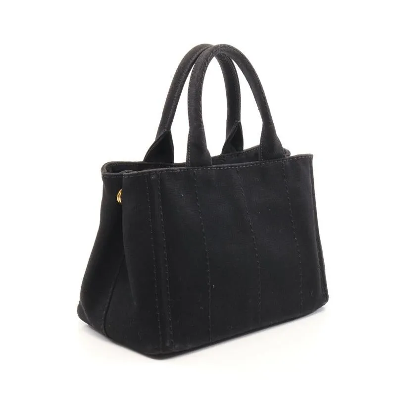 PRADA(プラダ) カナパ ファブリック ハンドバッグ ブラック