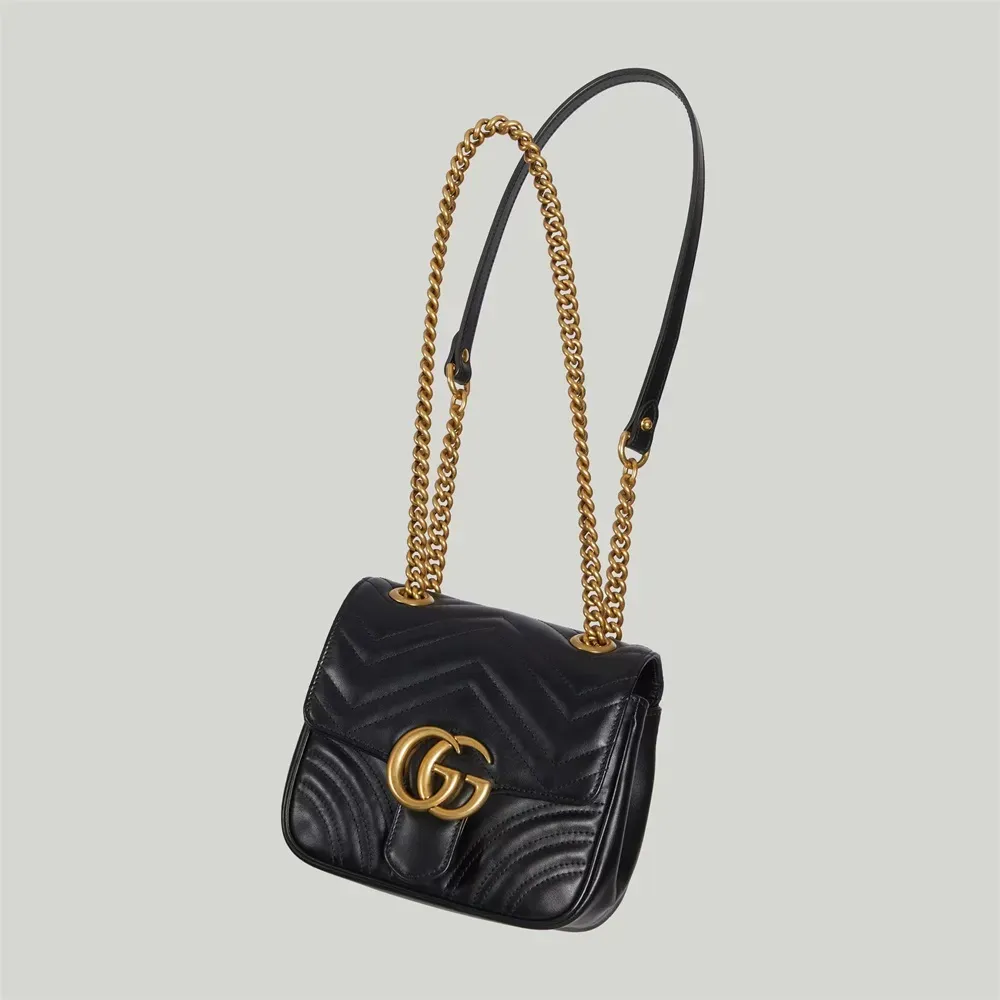 GUCCI(グッチ)〔GGマーモント〕キルティング ミニ トートバッグ