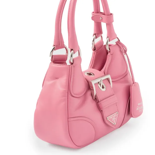 PRADA(プラダ) プラダ ムーン パデッドナッパレザー バッグ ピンク