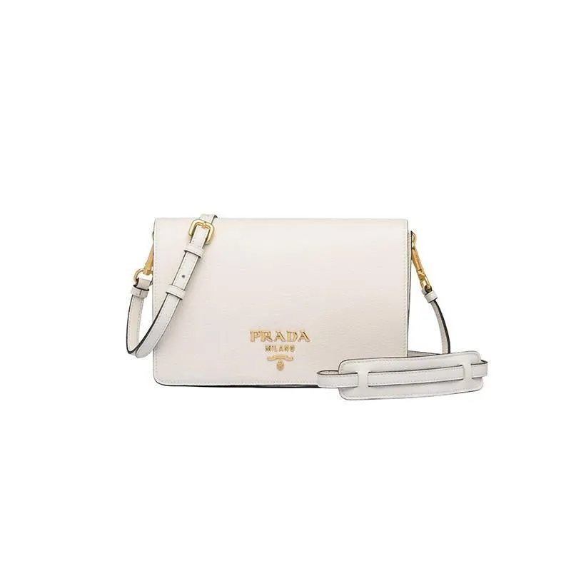 PRADA(プラダ) レザー ショルダーバッグ ホワイト