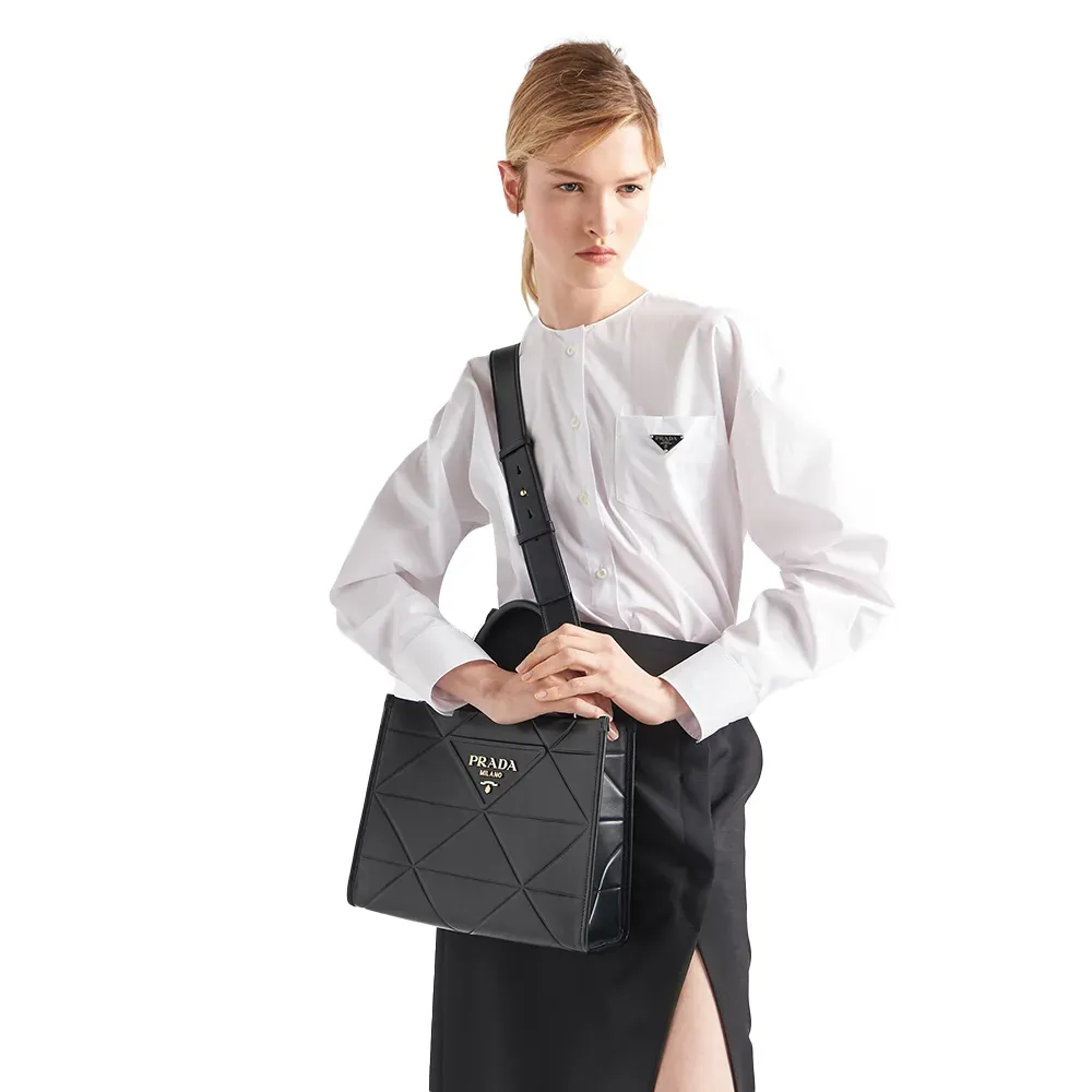 PRADA(プラダ) プラダ シンボル トップステッチ レザー スモール バッグ