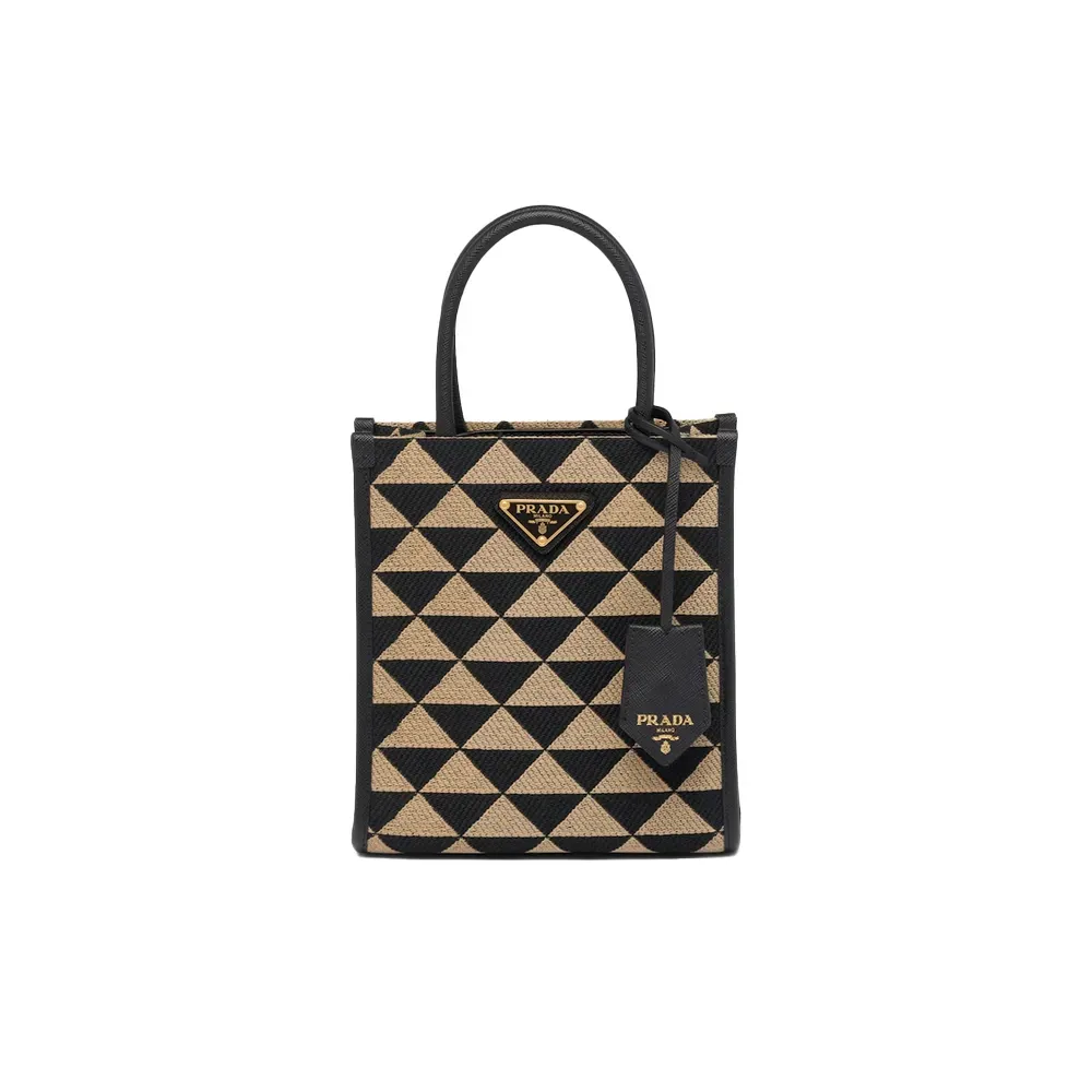 PRADA(プラダ) プラダ シンボル エンブロイダリーファブリック ミニバッグ