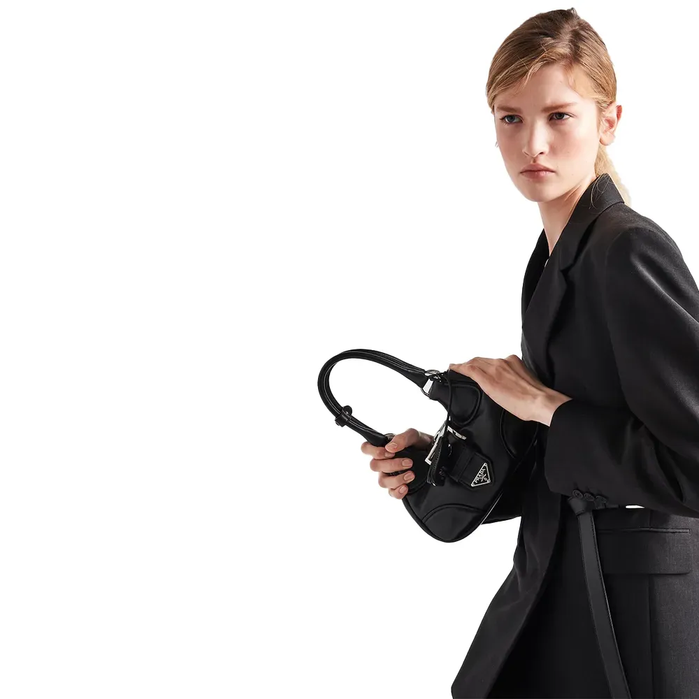 PRADA(プラダ) プラダ ムーン パデッドナッパレザー バッグ ブラック
