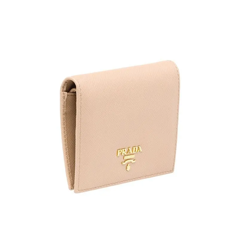 PRADA(プラダ) サフィアーノレザー 二つ折り財布 ベージュ