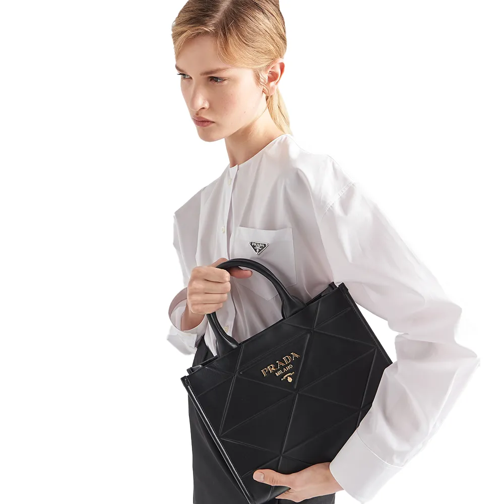 PRADA(プラダ) プラダ シンボル トップステッチ レザー スモール バッグ