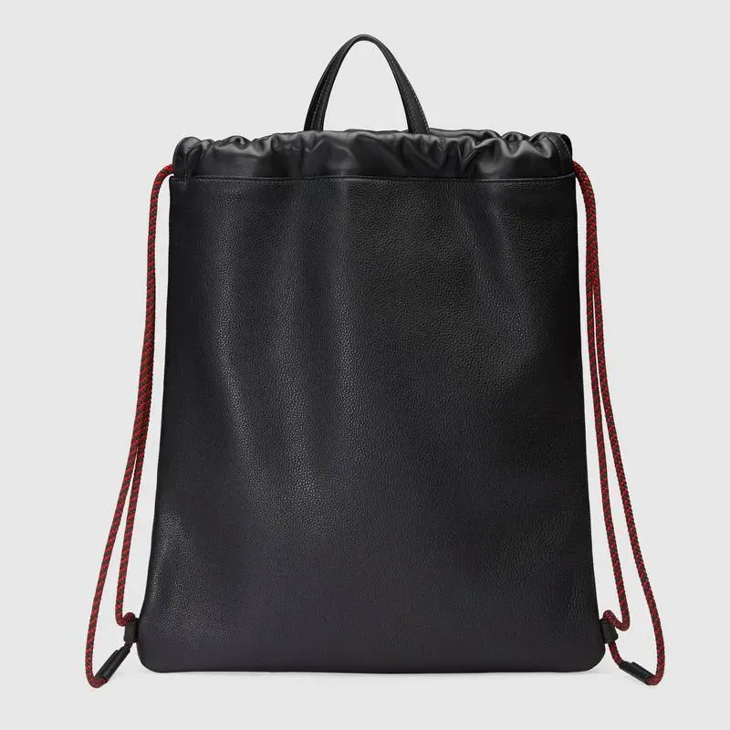 GUCCI(グッチ)〔グッチ プリント〕レザー ドローストリング バックパック