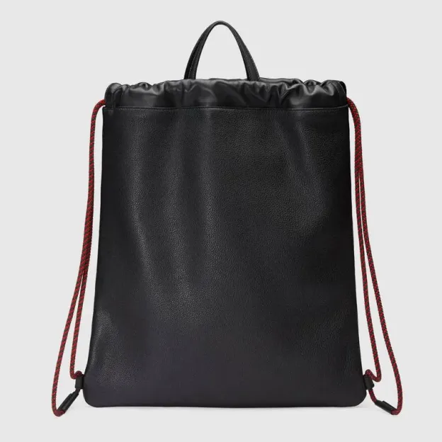 GUCCI(グッチ)〔グッチ プリント〕レザー ドローストリング バックパック