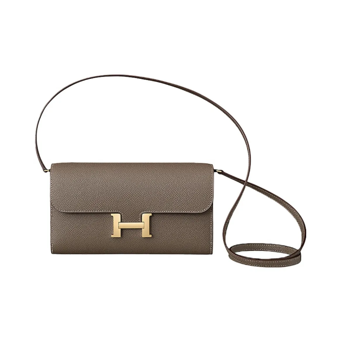 HERMES Constance Long To Go シルバーバックル エプソムレザー 財布 ハンドバッグ ショルダーバッグ 通常サイズ レディース Noir  （黒）