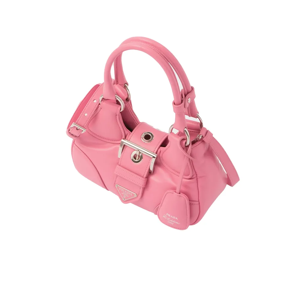 PRADA(プラダ) プラダ ムーン パデッドナッパレザー バッグ ピンク