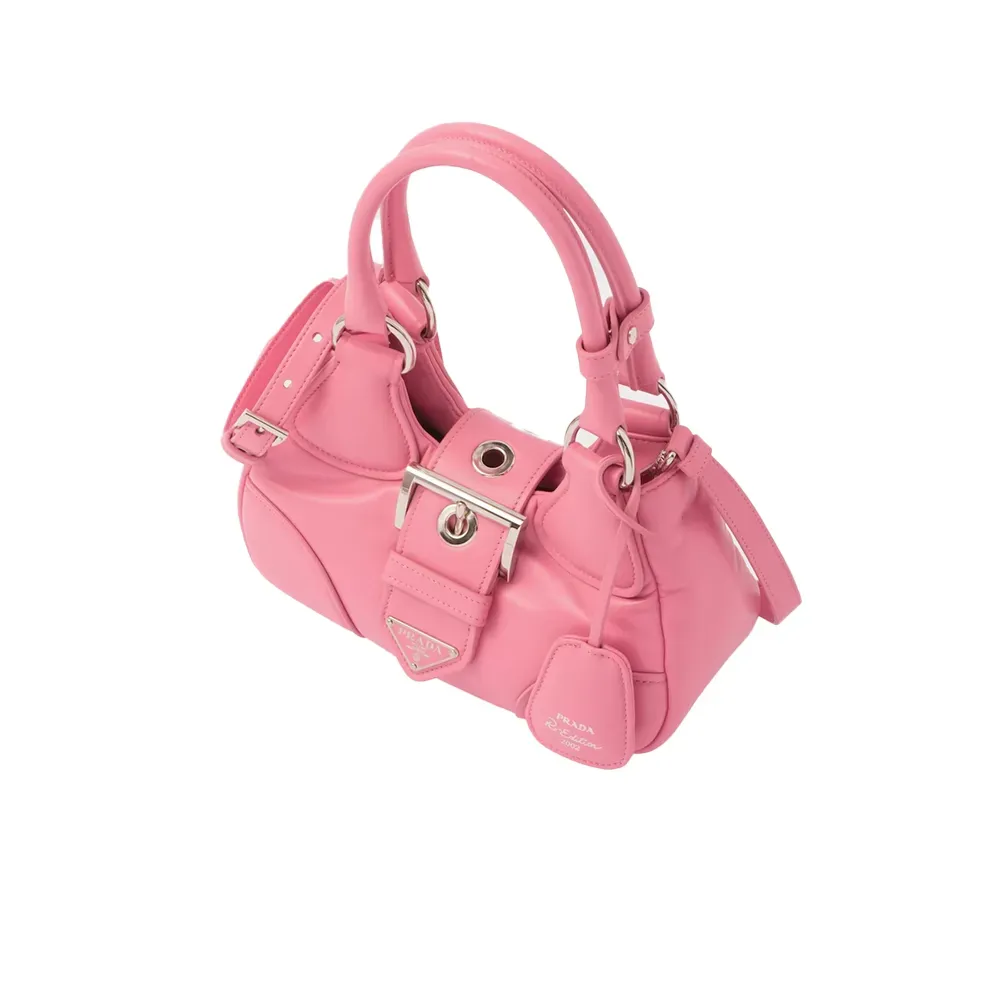 PRADA(プラダ) プラダ ムーン パデッドナッパレザー バッグ ピンク