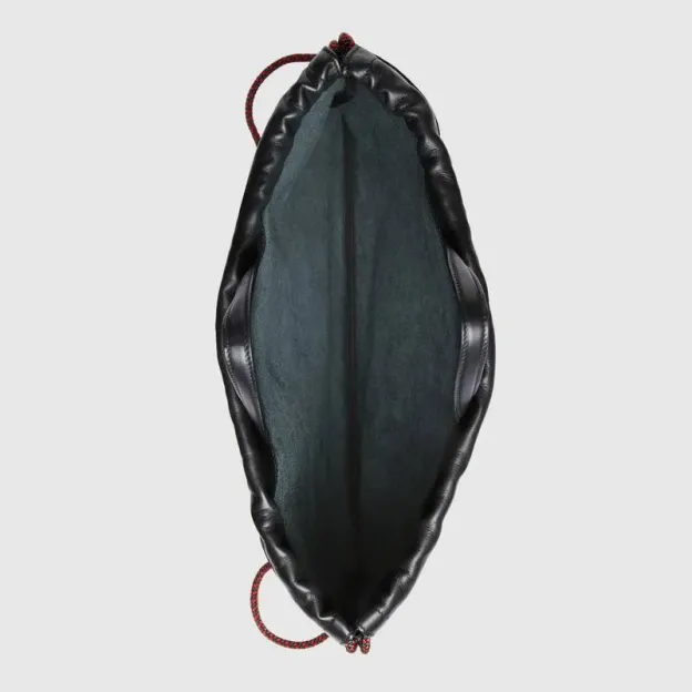 GUCCI(グッチ)〔グッチ プリント〕レザー ドローストリング バックパック