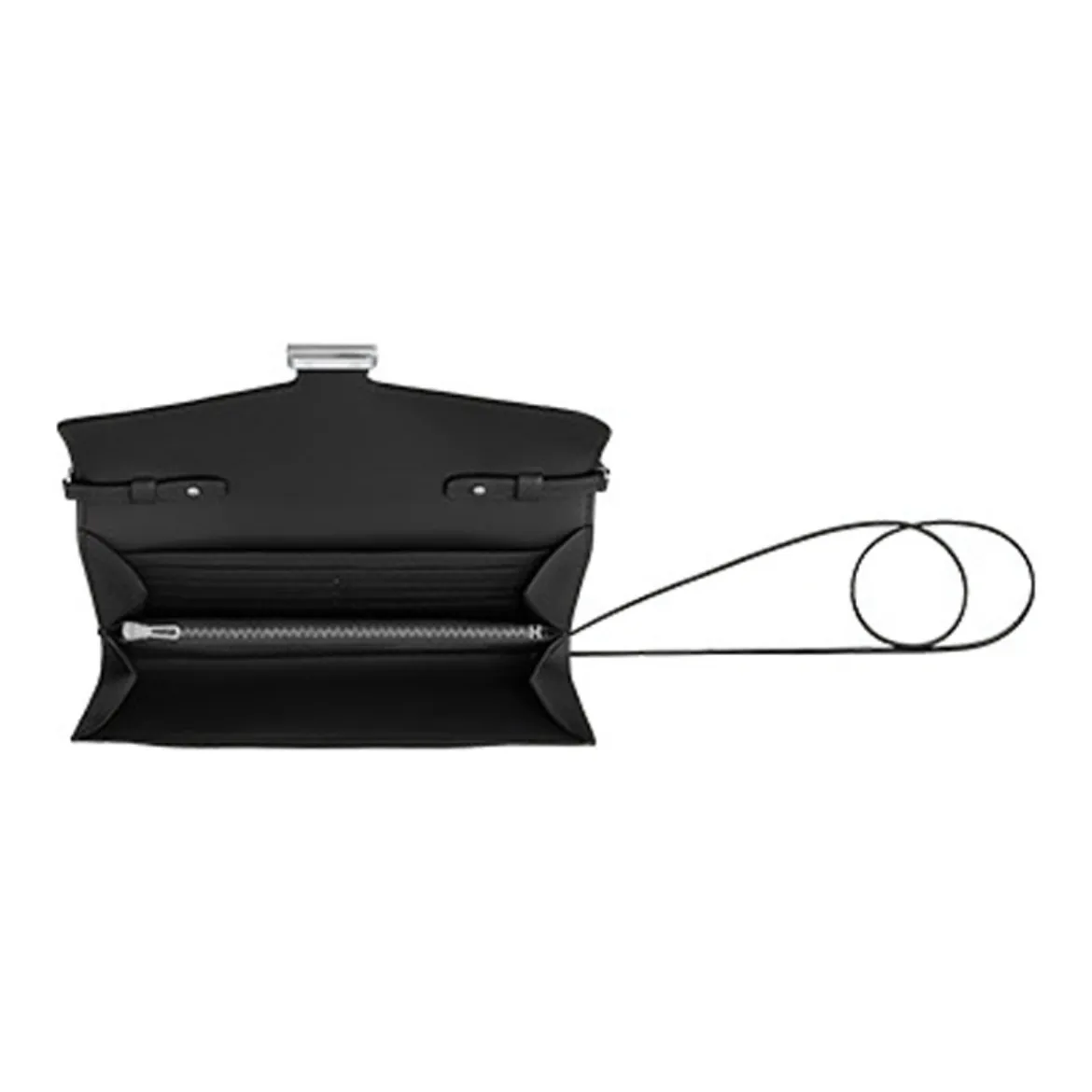 HERMES Constance Long To Go シルバーバックル エプソムレザー 財布 ハンドバッグ ショルダーバッグ 通常サイズ レディース Noir  （黒）