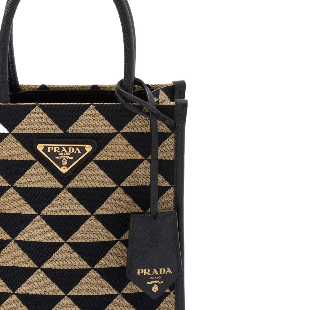 PRADA(プラダ) プラダ シンボル エンブロイダリーファブリック ミニバッグ