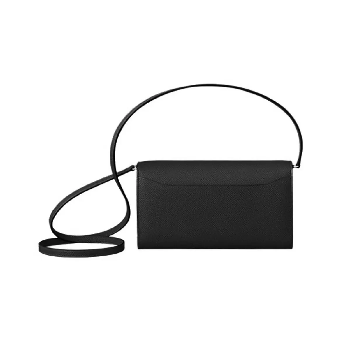 HERMES Constance Long To Go シルバーバックル エプソムレザー 財布 ハンドバッグ ショルダーバッグ 通常サイズ レディース Noir  （黒）