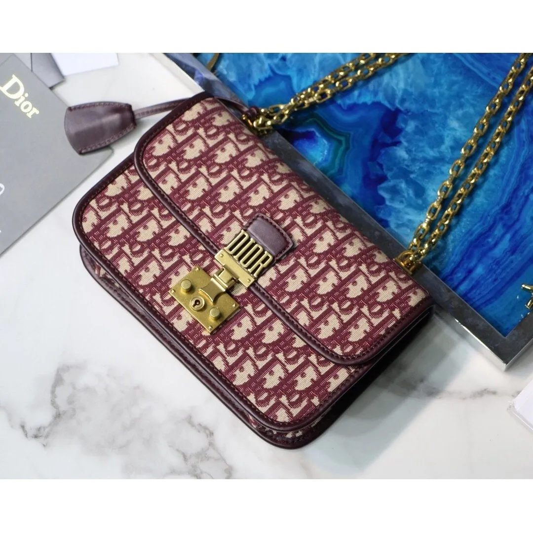 Dior(ディオール) 刺繍入りキャンバス ショルダーバッグ 2色