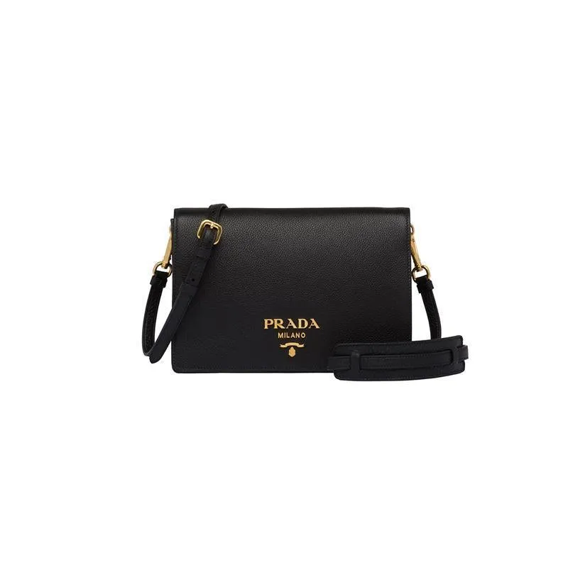 PRADA(プラダ) レザー ショルダーバッグ ブラック