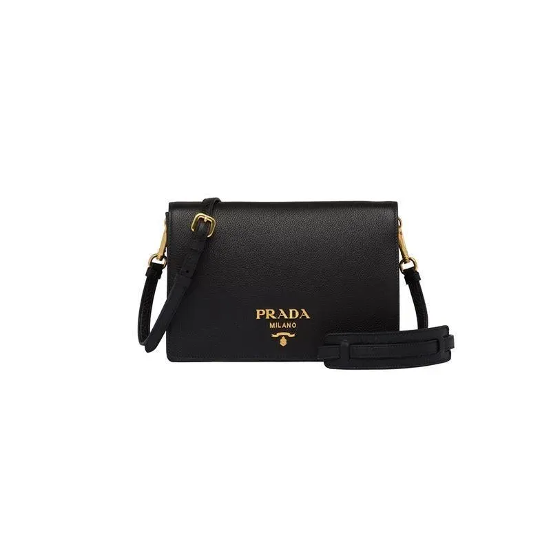 PRADA(プラダ) レザー ショルダーバッグ ブラック