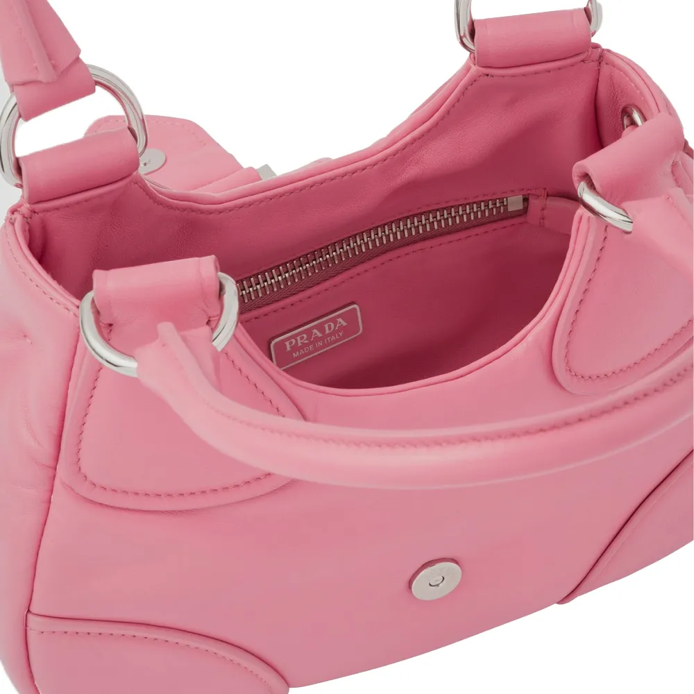 PRADA(プラダ) プラダ ムーン パデッドナッパレザー バッグ ピンク
