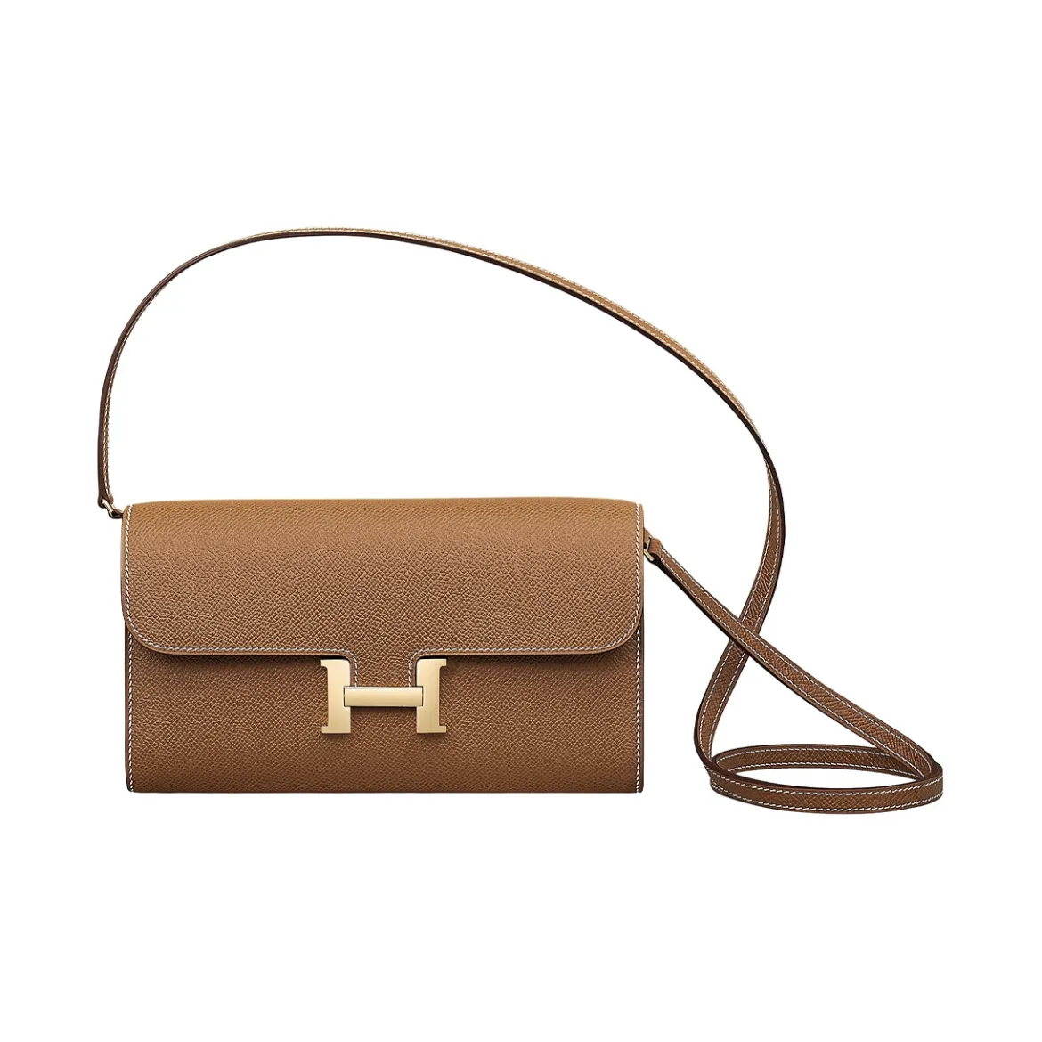 HERMES Constance Long To Go シルバーバックル エプソムレザー 財布 ハンドバッグ ショルダーバッグ 通常サイズ レディース Noir  （黒）