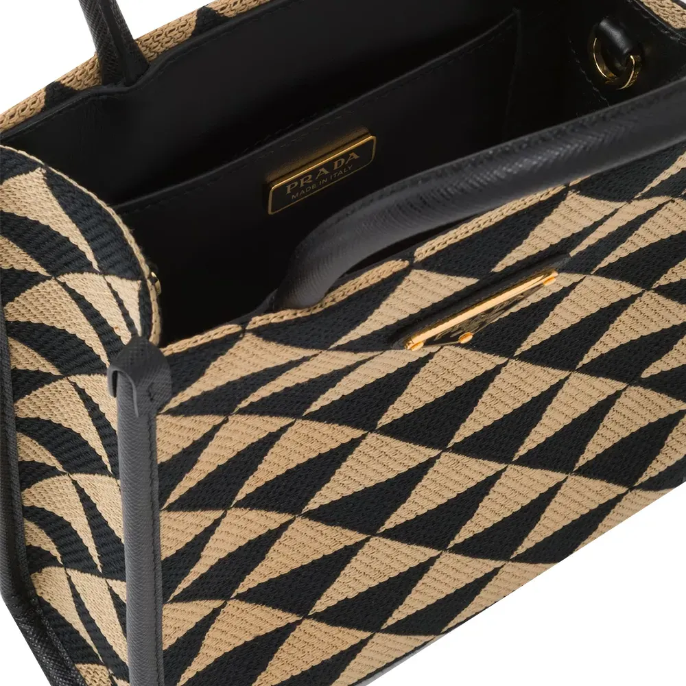 PRADA(プラダ) プラダ シンボル エンブロイダリーファブリック ミニバッグ