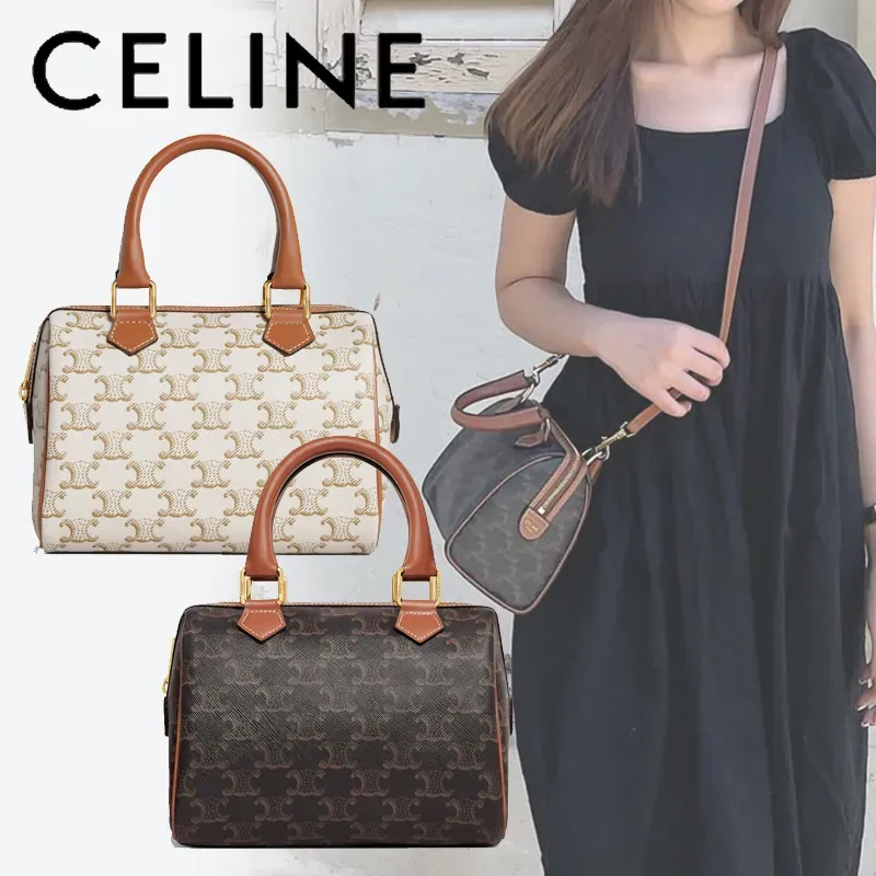 すぐ届く◆大人気【CELINE】スモールボストン　トリオンフ