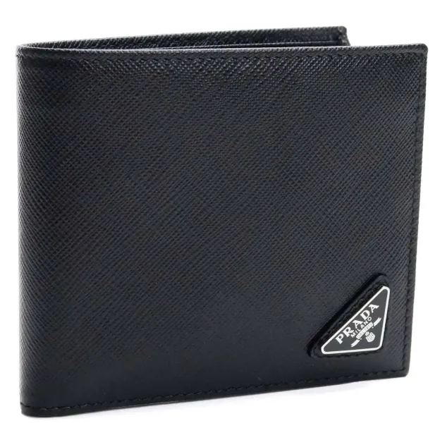 PRADA サフィアーノ 二つ折り財布 2MO738 NERO