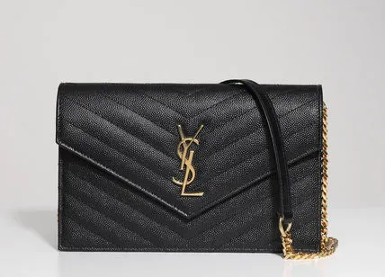 Saint Laurent なし☆YSL モノグラム エンベロープ チェーンウォレット