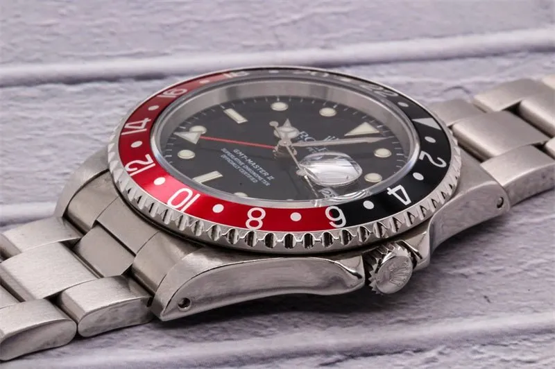 ROLEXロレックスグリニッジタイプ2赤と黒のコーラリング16710COKE