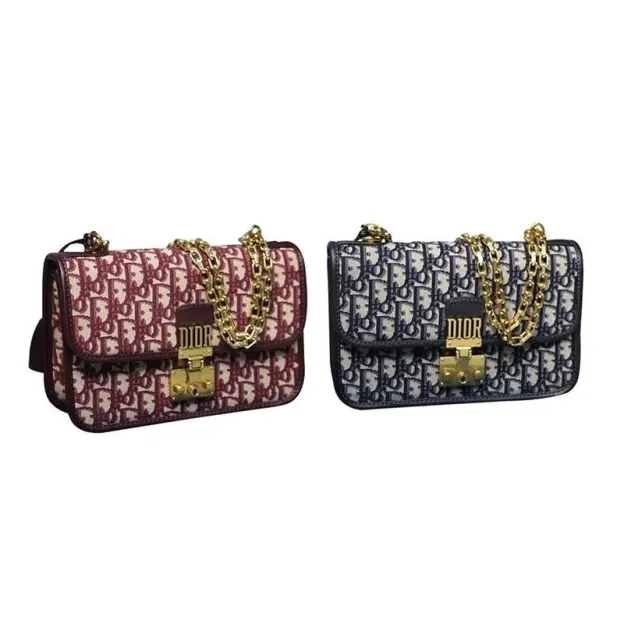 Dior(ディオール) 刺繍入りキャンバス ショルダーバッグ 2色