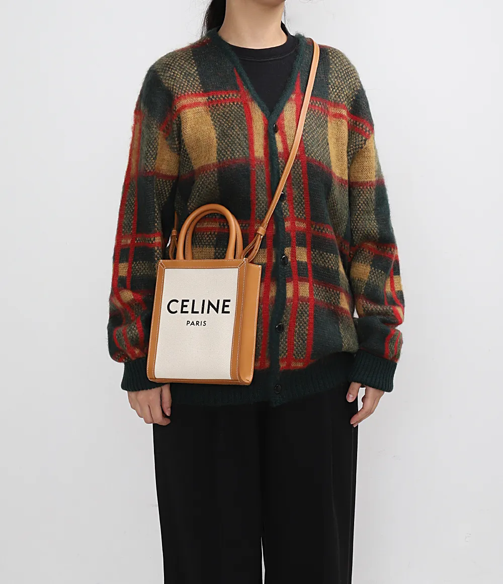 CELINE ミニ バーティカル カバ CELINEプリント