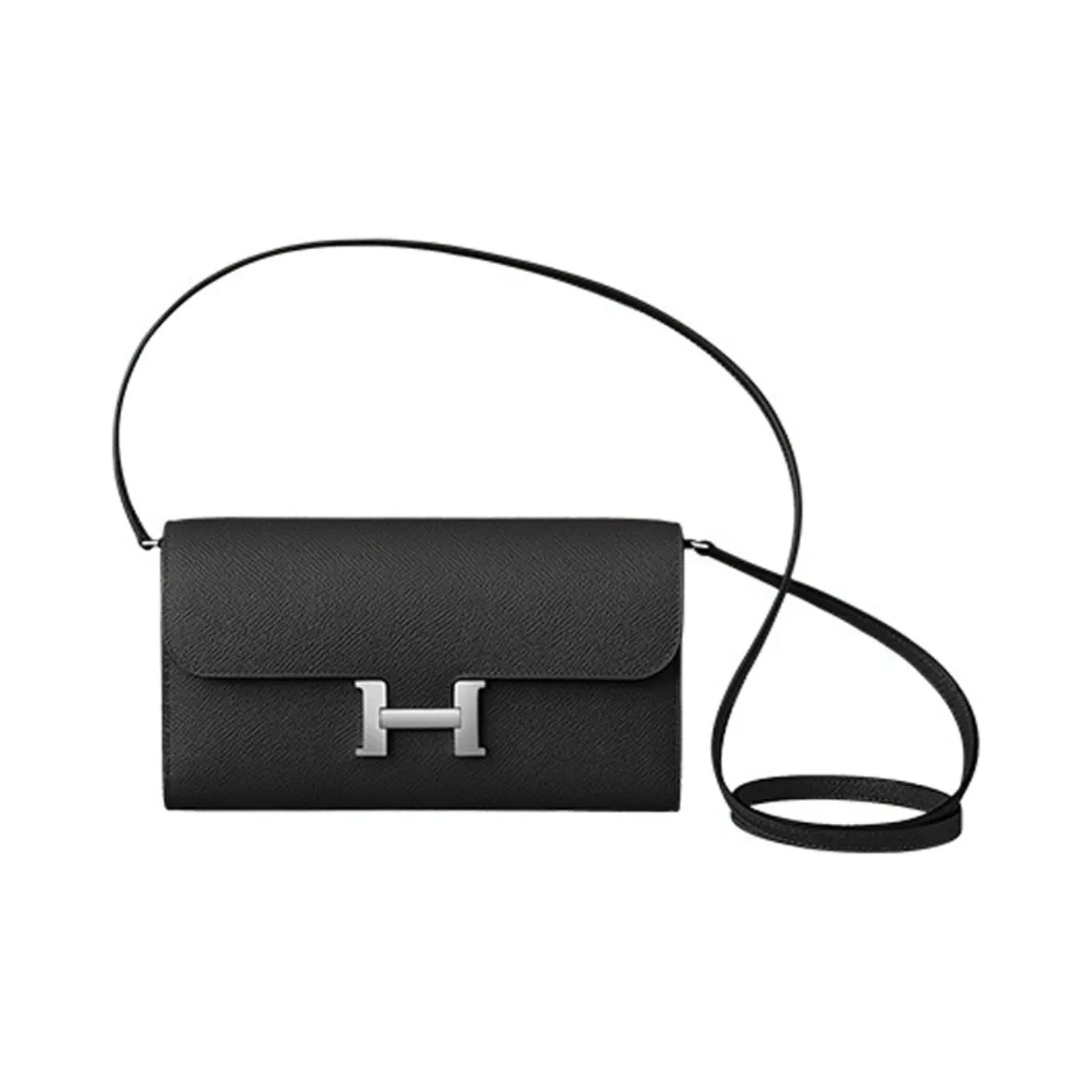 HERMES Constance Long To Go シルバーバックル エプソムレザー 財布 ハンドバッグ ショルダーバッグ 通常サイズ