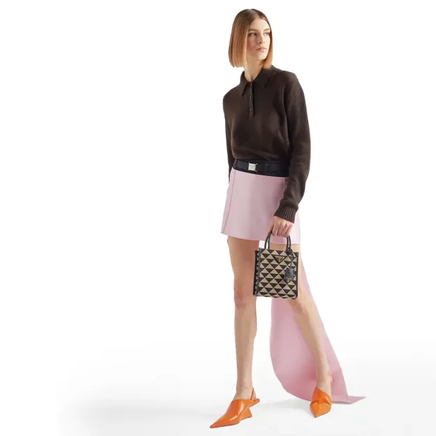 PRADA(プラダ) プラダ シンボル エンブロイダリーファブリック ミニバッグ