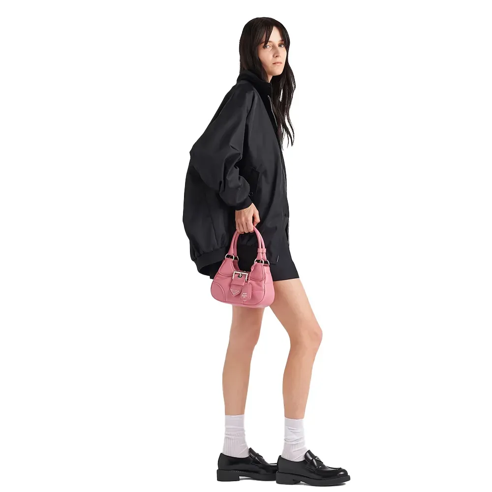 PRADA(プラダ) プラダ ムーン パデッドナッパレザー バッグ ピンク