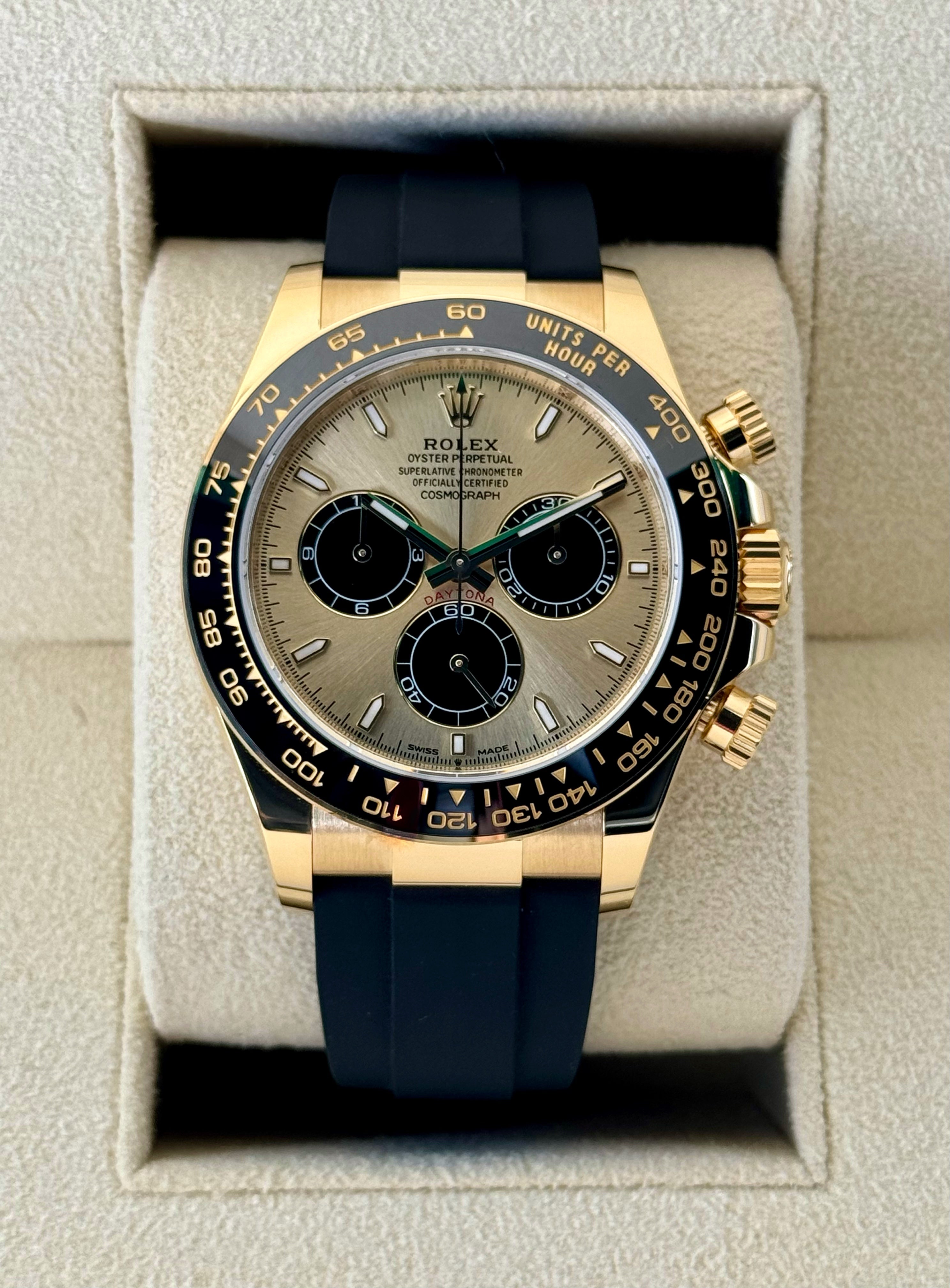 NEW 2024 ロレックス デイトナ 40mm 126518LN オイスターフレックス シャンパンダイヤル