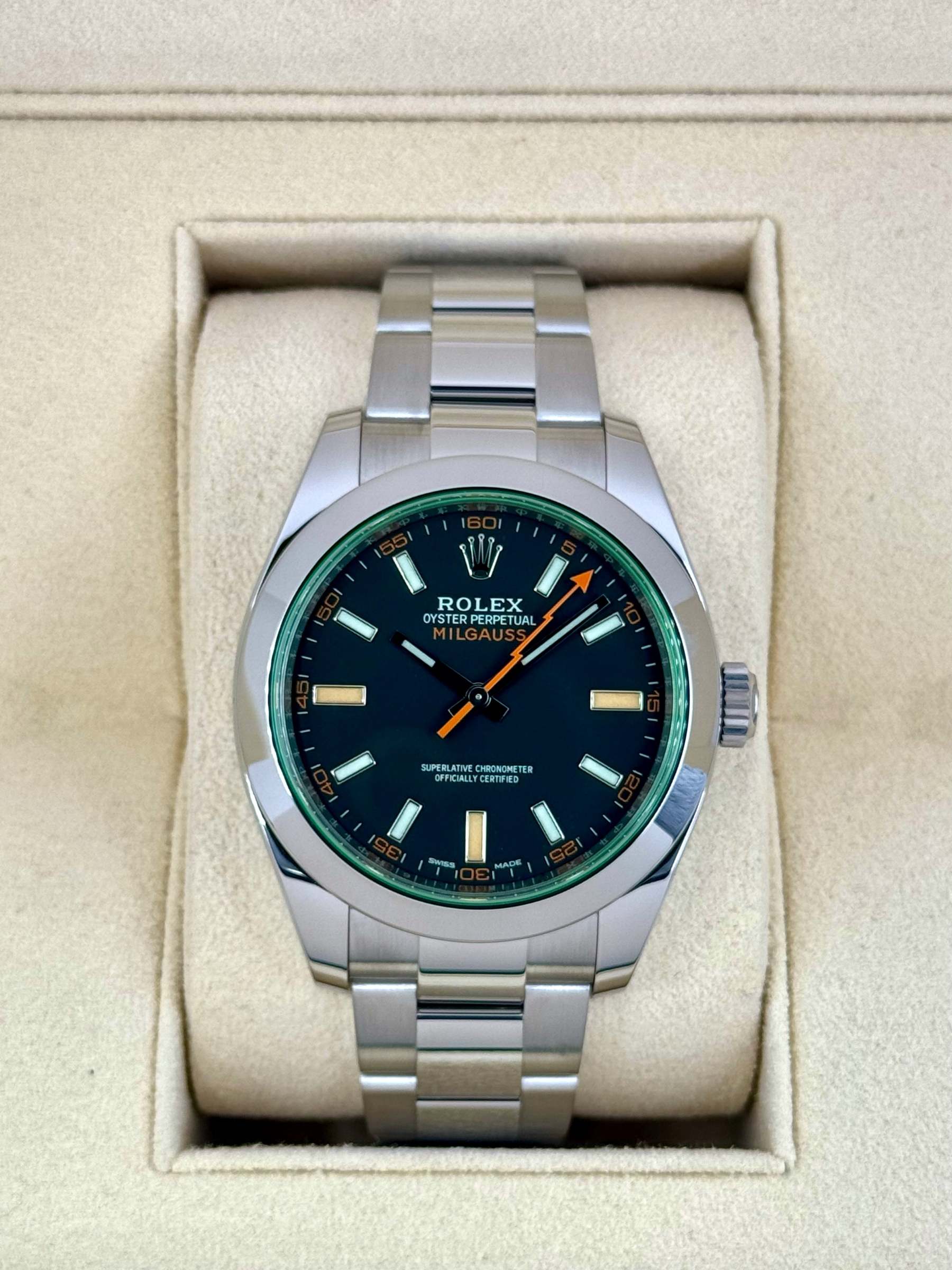 2021 ロレックス ミルガウス 40mm 116400GV ステンレススチール ブラックダイヤル