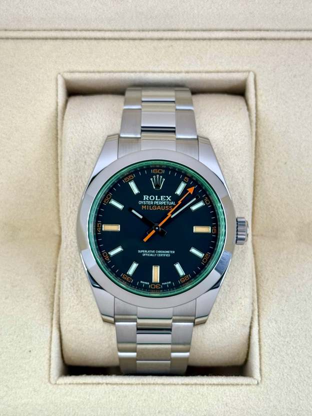 2021 ロレックス ミルガウス 40mm 116400GV ステンレススチール ブラックダイヤル