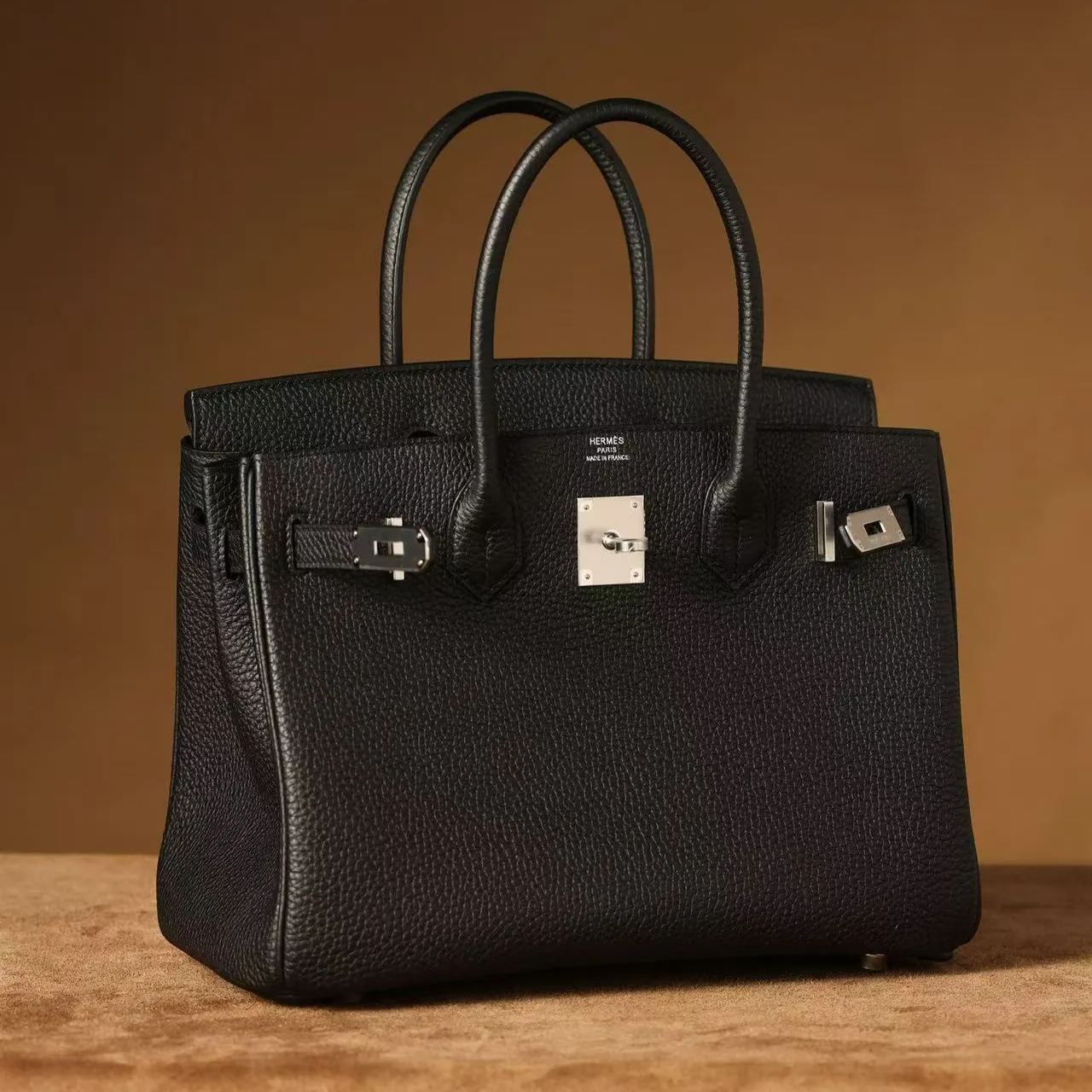 HERMES エルメス バーキン 25cm トゴ ブラック シルバー金具