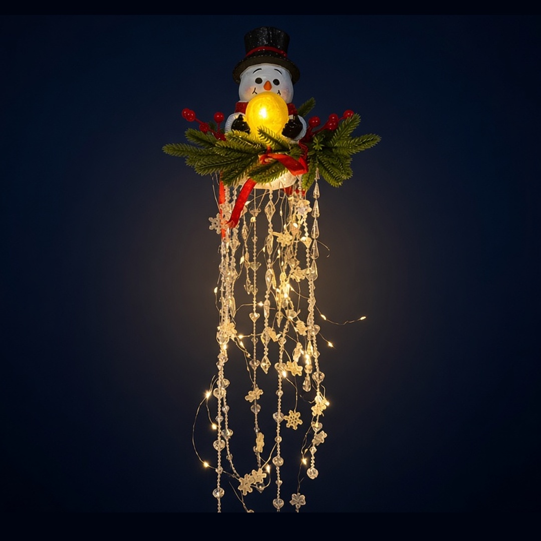 ✨ Crystal Cascade™ Christmas Hanging Porch Light – Overhead LED Crystal Waterfall 💎