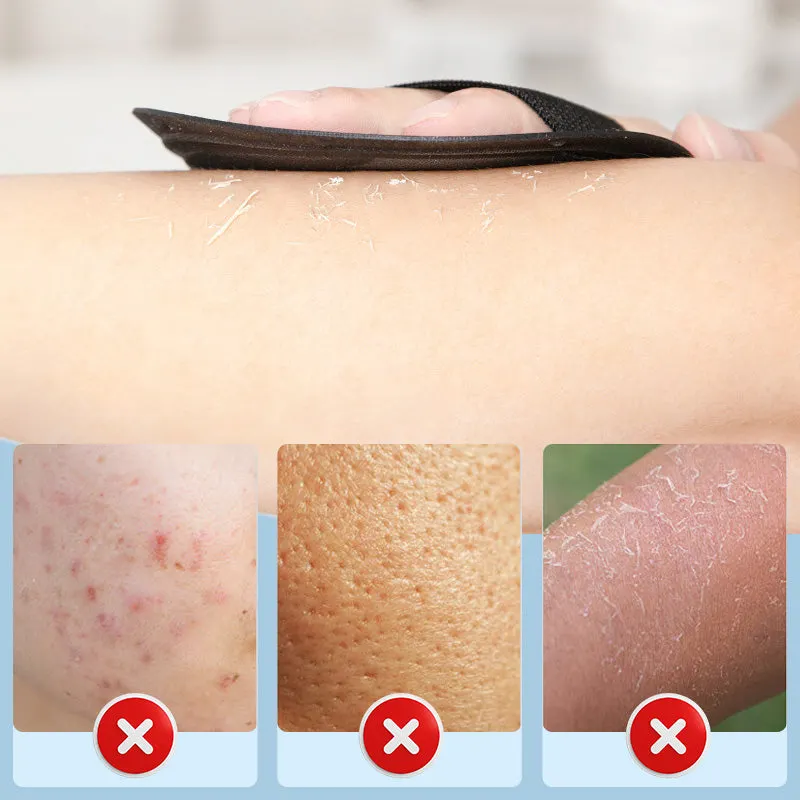 Exfoliating scrub bath pad helps skin feel smoother and cleaner after showering