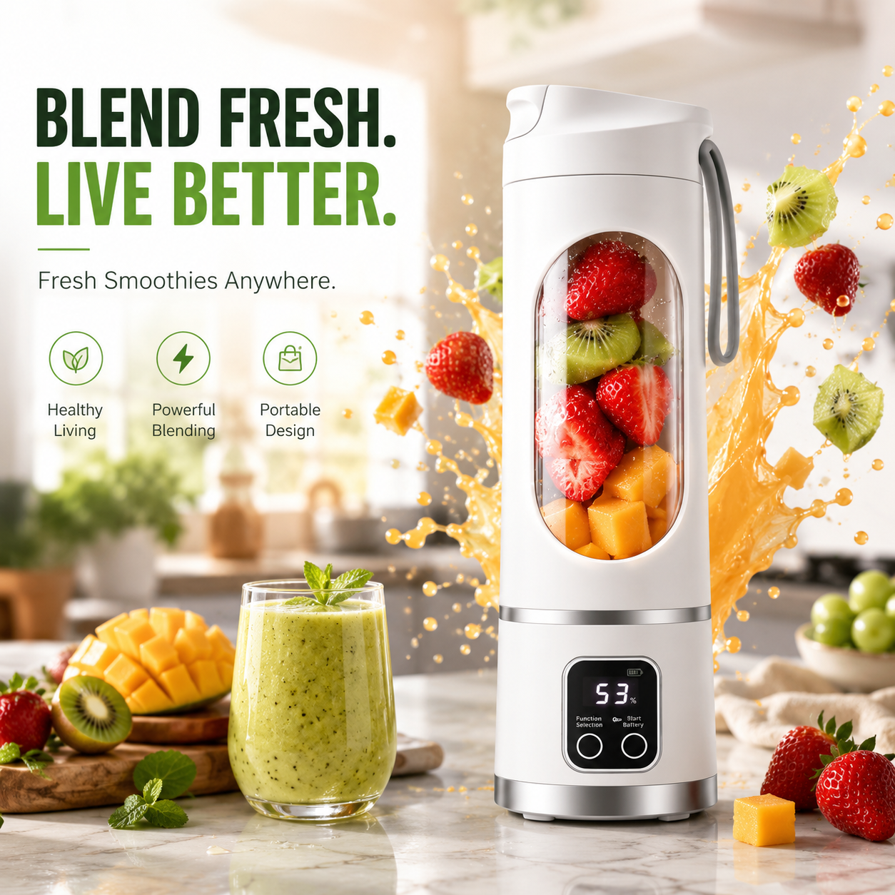 Portable personal blender setup preview